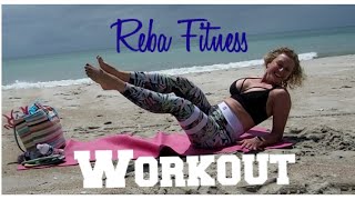 🌊 Atlantic Beach Windy Workout | Reba On The Road Fitness | Asmr