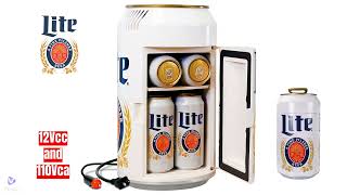 Portable Refrigerator "MILLER LITE" - 12V and 110V - AN EXCLUSIVE FOR BEER LOVERS!!