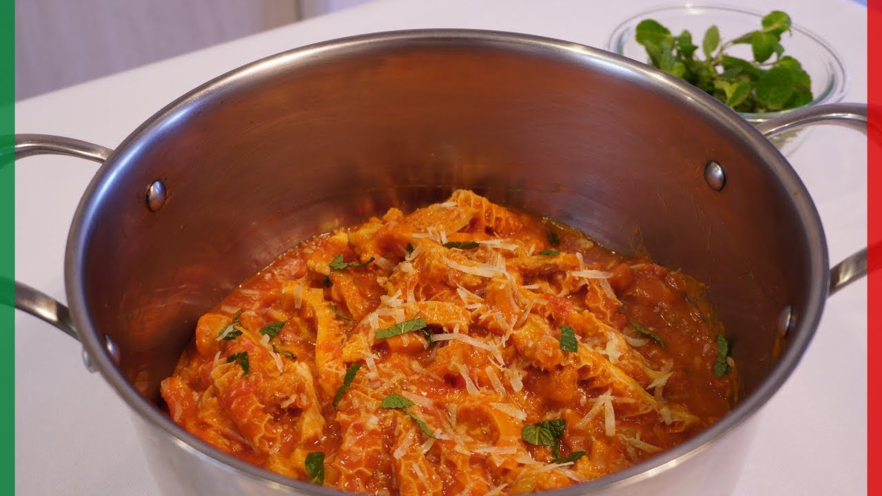 【イタリア人が教える】ローマ風トリッパのトマト煮込み【Trippa alla Romana】
