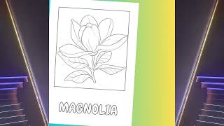 50 Sheet Of Colouring Pages - The Variety Of Beautiful Flowers In The World