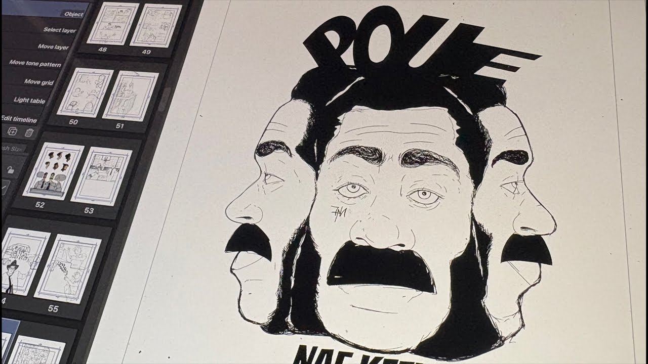 Comic Art - Going With The Flow