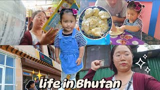 Daily vlog ~ life in Bhutan ✨|| going to 📍 Dagapela (Bank)🚗 shopping🛒🛍️ Had dumbling🥟etc...