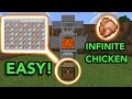 EASIEST AUTOMATIC CHICKEN FARM in Minecraft Bedrock (MCPE/Xbox/PS4/Nintendo Switch/Windows10)