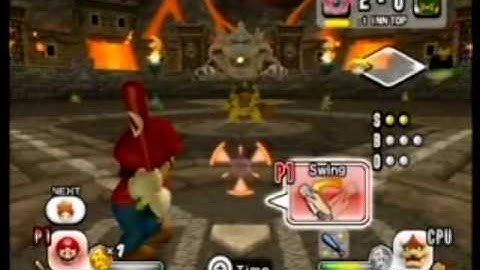 Mario Super Sluggers Story Mode vs Team Bowser Part 1