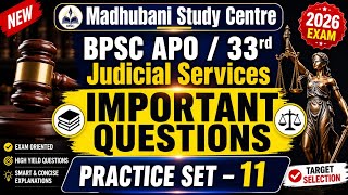 Bihar BPSC APO Exam 2026 / judicial service| practice set - 11| Previous year | |Ritesh Singh