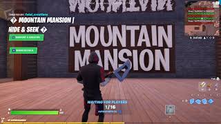 MOUNTAIN MANSION | HIDE & SEEK By fatal_creations Fortnite Creative Mode Featured Custom Island Code