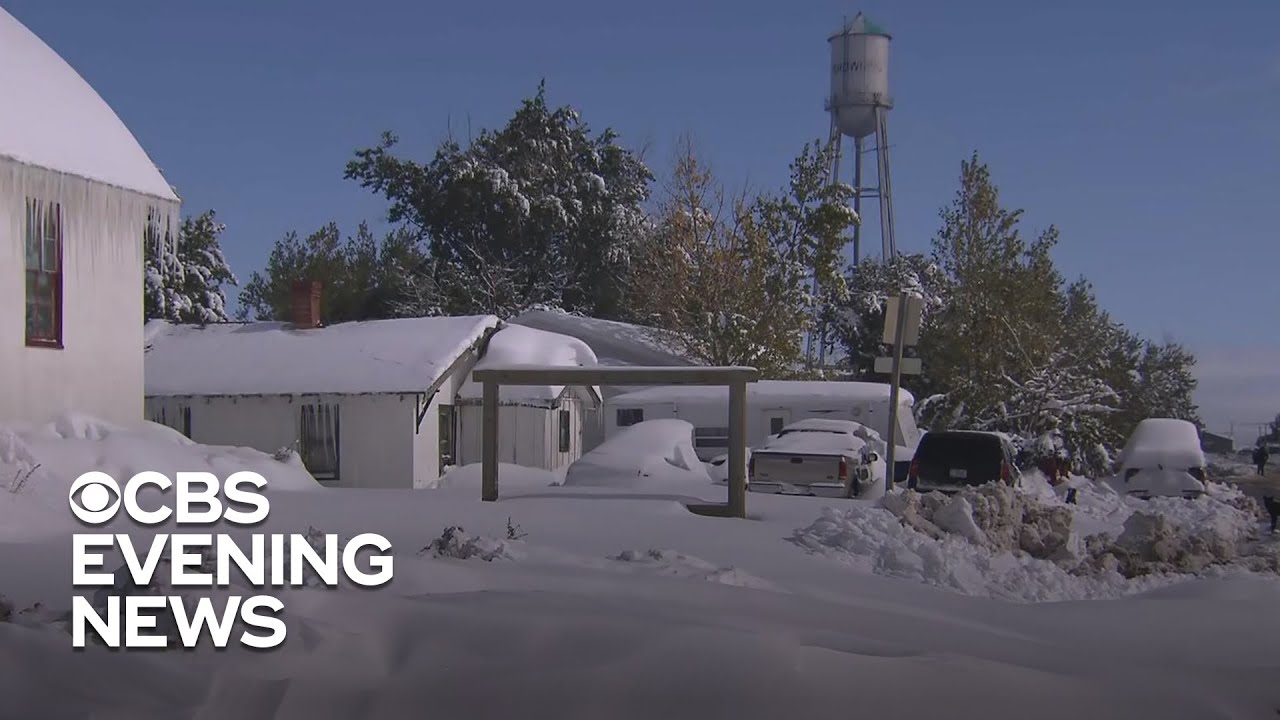 Parts of Montana hit with early snowstorm - YouTube