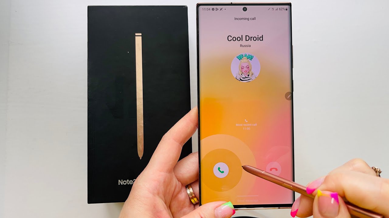 Samsung Galaxy Note 20 Ultra 5G incoming call with stylus & boot ...