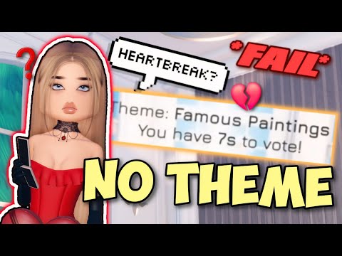 DRESS TO IMPRESS but I CAN'T SEE THE THEME... *confusing* / ROBLOX