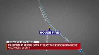 Firefighters rescue dogs, at least one person from Williamson County house fire
