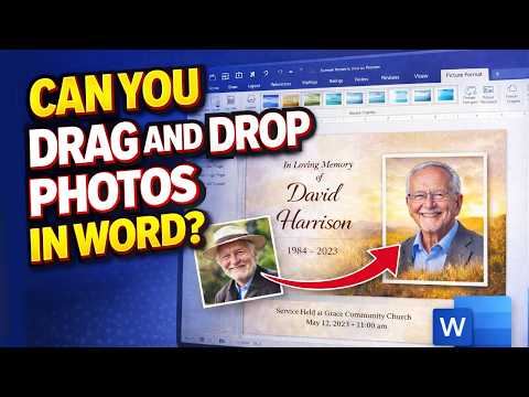 Can You Drag and Drop Photos Into Microsoft Word? - The Funeral Program Site thumbnail