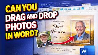 Can You Drag and Drop Photos Into Microsoft Word - The Funeral Program Site