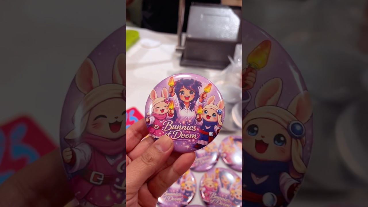 Made buttons to give away atFanFest in Anaheim!! #ffxiv #fanfest2026