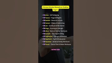 Fitness Style based of Each Zodiac Sign.#zodiac #zodiacsigns #astrology #astrologysigns #shorts
