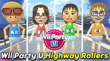 Wii Party U Highway Rollers Gameplay Toad vs Anne vs Cheng-Han vs Merrick | AlexGamingTV