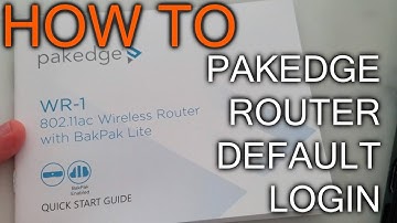 Pakedge WR1 Default User Name Password and SSID PW