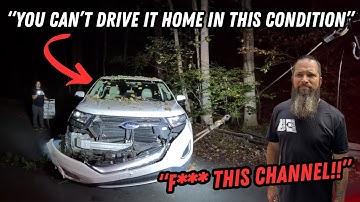 "F*** the channel!!" | Ford Flex Crashes 20ft Into The National Park