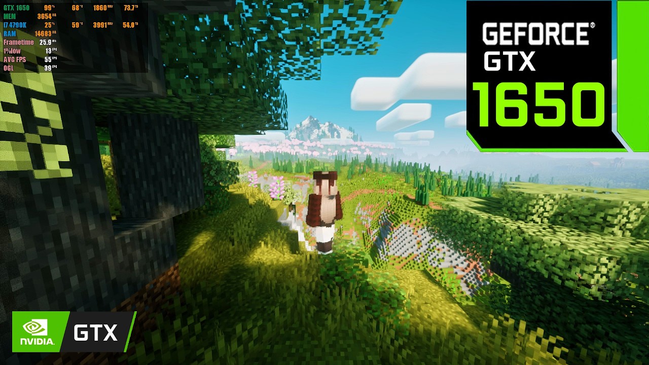 Minecraft Nostalgia Shaders FPS Test | GTX 1650 | 1080p