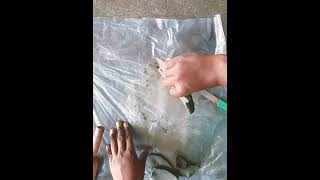 Easy leaf print with clay