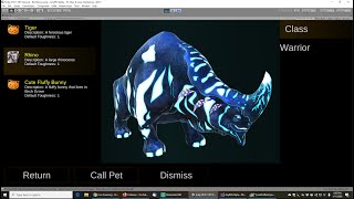 Pet Control Panel (Summon and Dismiss) - AnyRPG Development Livestream 160