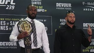 Jon Jones Vs. Thiago Santos Face Off Ufc 239 Media Day