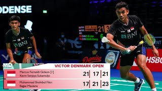 Marcus Fernaldi GIDEON/Kevin SANJAYA vs Muhammad Shohibul Fikri/Bagas Maulana | Denmark open 2021