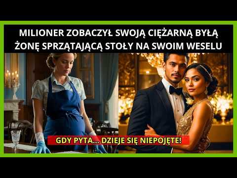 MILIONER WIDZI SWOJĄ BYŁĄ ŻONĘ W CIĄŻY, SPRZĄTAJĄCĄ STOŁY NA JEGO WESELU  TO, CO ZROBIŁ POTEM