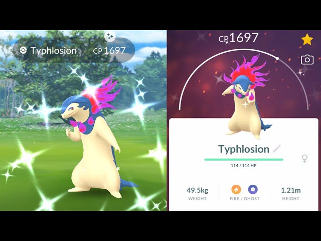 Carte Pokémon Shiny Hisuian Typhlosion Pour Pokémon GO - Édition Collector (Région Libre)