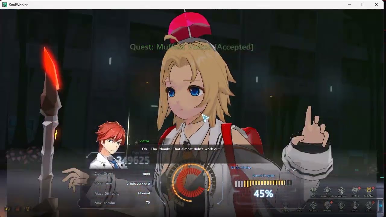 Soul Worker MMORPG action power fantasy lewd ecchi lolicon game Asphalt golem Shelter Black hell