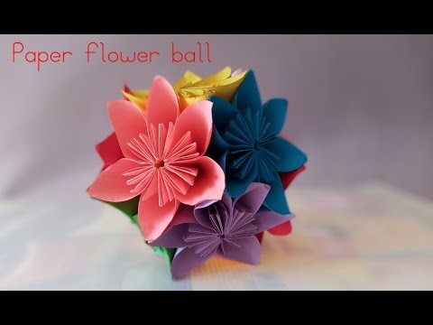 Easy paper flower ball tutorial