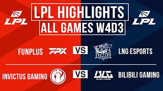 LPL Highlights ALL GAMES Week 4 Day 3 | LPL Spring 2024