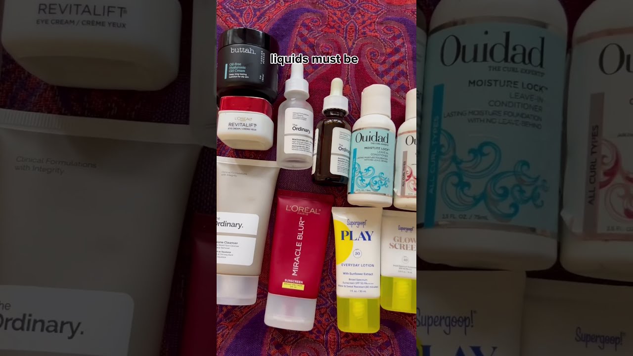 You Need To Put All Of Your Carry On Liquids In A Quart Size Bag For TSA Security At The Airport
