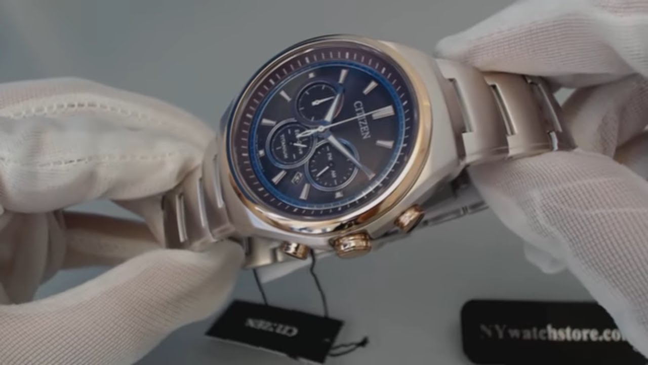 Men's Citizen Eco Drive Titanium Chronograph Watch CA4024 53W - YouTube