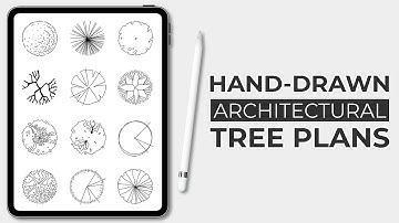 Hand-Drawn Architectural Tree Plans in Procreate
