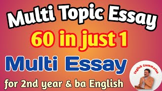 one essay for multiple topics