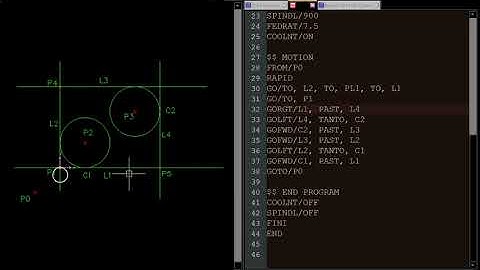 CAD/CAM | APT Part Program - Example on Milling