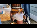 Making Apple Cider Using a Homemade Apple Grinder and Press