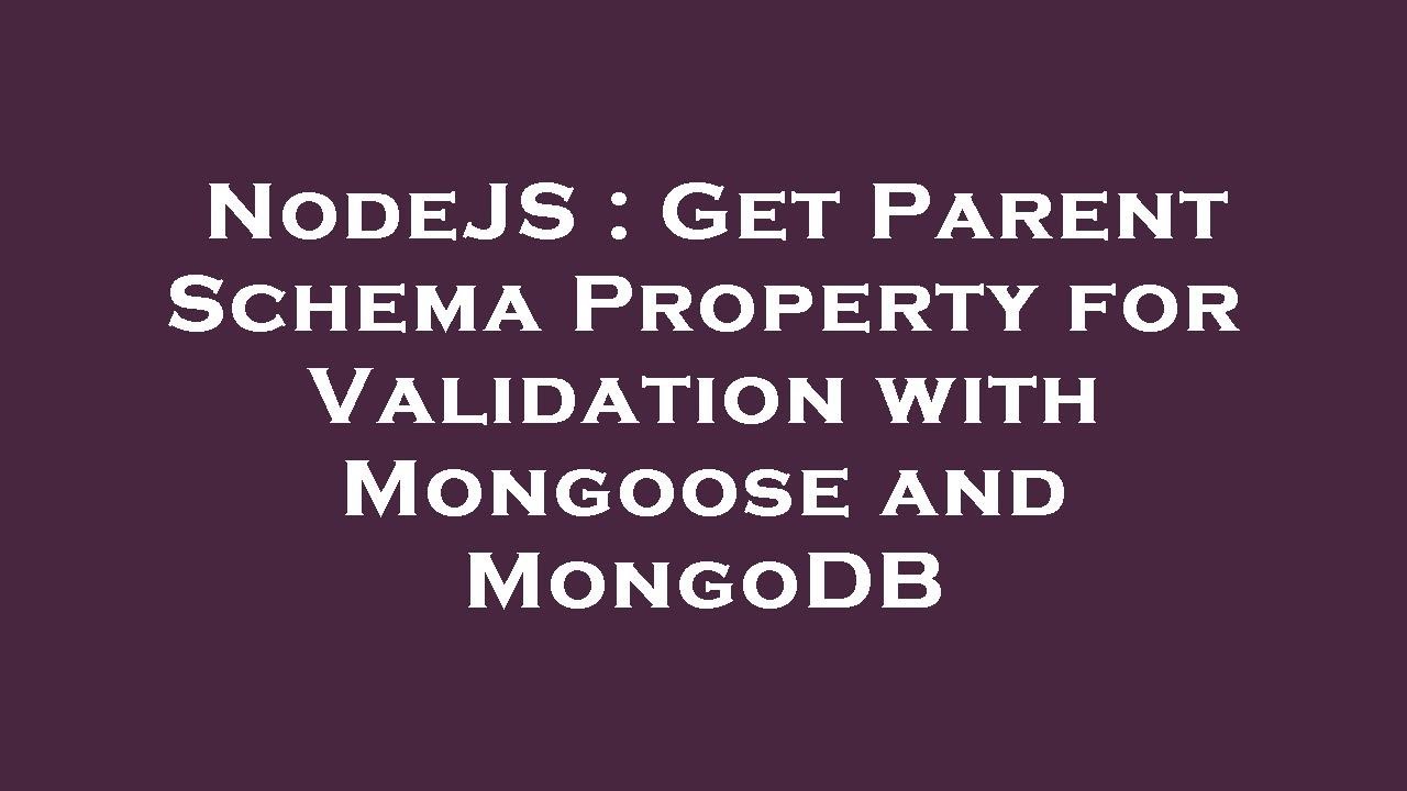 property assignment expected mongodb