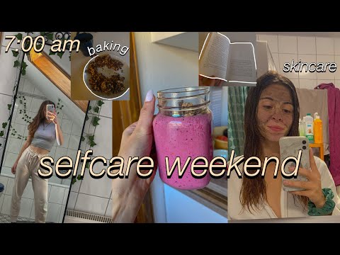 7am Selfcare weekend vlog 🧖🏻♀️💅🏻🍵( my selfcare routine, skincare, baking..)