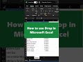 How to use Drop in Microsoft Excel #shorts