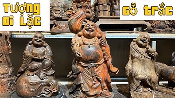 Báo giá 3 bức tượng Di Lặc gỗ trắc- hàng đục tay- giá vài triệu// Tượng gỗ trắc Thu Hiền