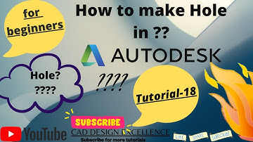 How to use hole autodesk inventor || Inventor hole || autodesk inventor Hole