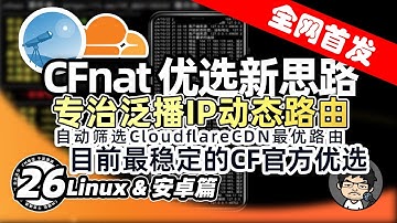 CFnat：安卓 & Linux 最强官方优选！Cloudflare优选新思路，专治泛播IP动态路由，提升网络体验！CM喂饭干货满满26 #优选IP #科学上网 #翻墙 #edgetunnel