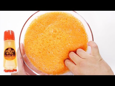 【DIY】アラビックヤマトを使って巨大しゅわしゅわパチパチスライム作ってみた【slime ASMR】