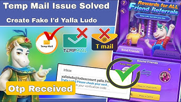 Yalla Ludo Temp Mail Otp Received || Yalla Ludo Temp mail Problem Solved || Yalla Ludo Fake I