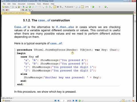 Lesson 33 from my second book of Lazarus IDE. Useful structures 2.Case...of.(with voice Christopher)