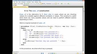 Lesson 33 from my second book of Lazarus IDE. Useful structures 2.Case...of.(with voice Christopher)