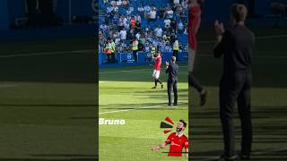 Bruno Fernandes chants ringing out at the Axel Stadium at fulltime