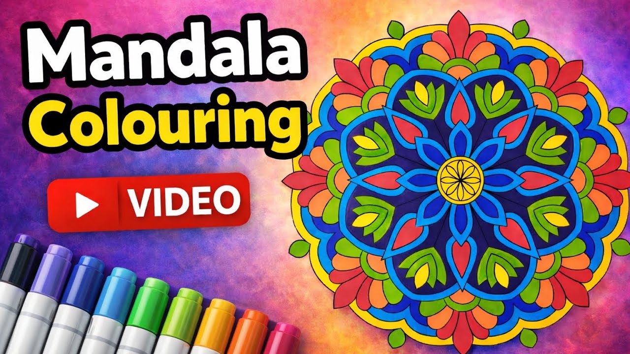 Vibrant Mandala Coloring with Me - 3 