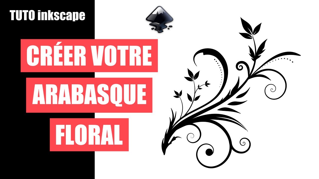 Tuto inkscape : créer votre arabesque floral - YouTube